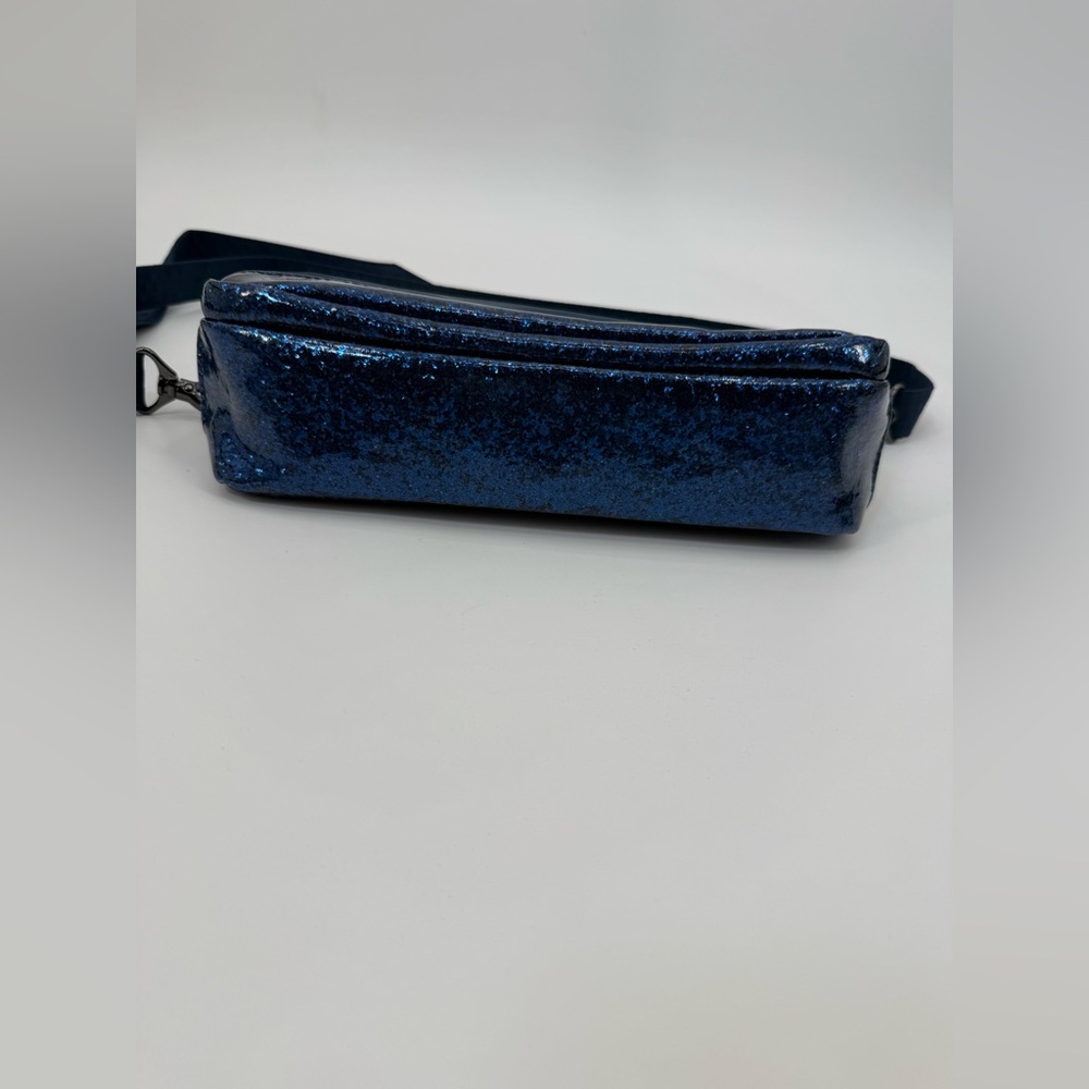 LUG RFID Punter  Quilted Navy Blue & Glitter Crossbody Bag Adjustable Strap - Picture 3 of 15